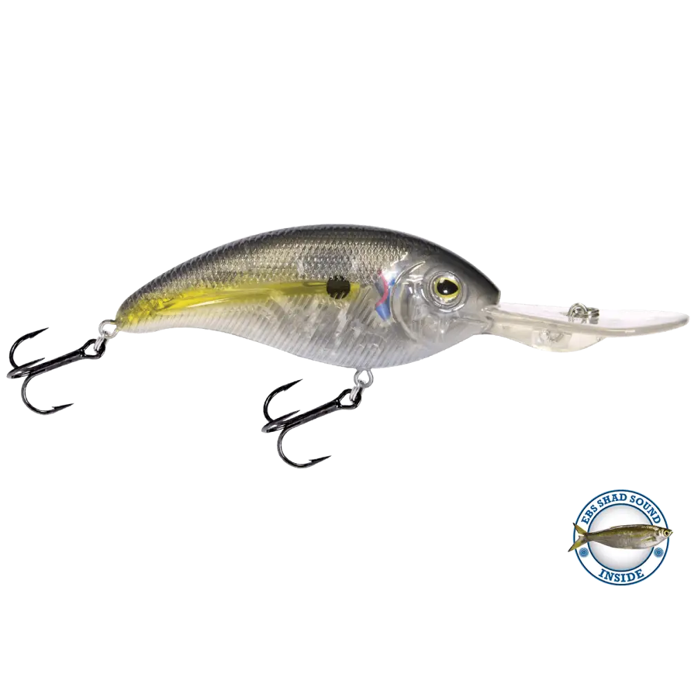 Deep Impact 18 Deep-Diving Crankbait – EBS Sound Technology (Sale) | Color: Clearwater Shad Chartreuse Matte Tiger