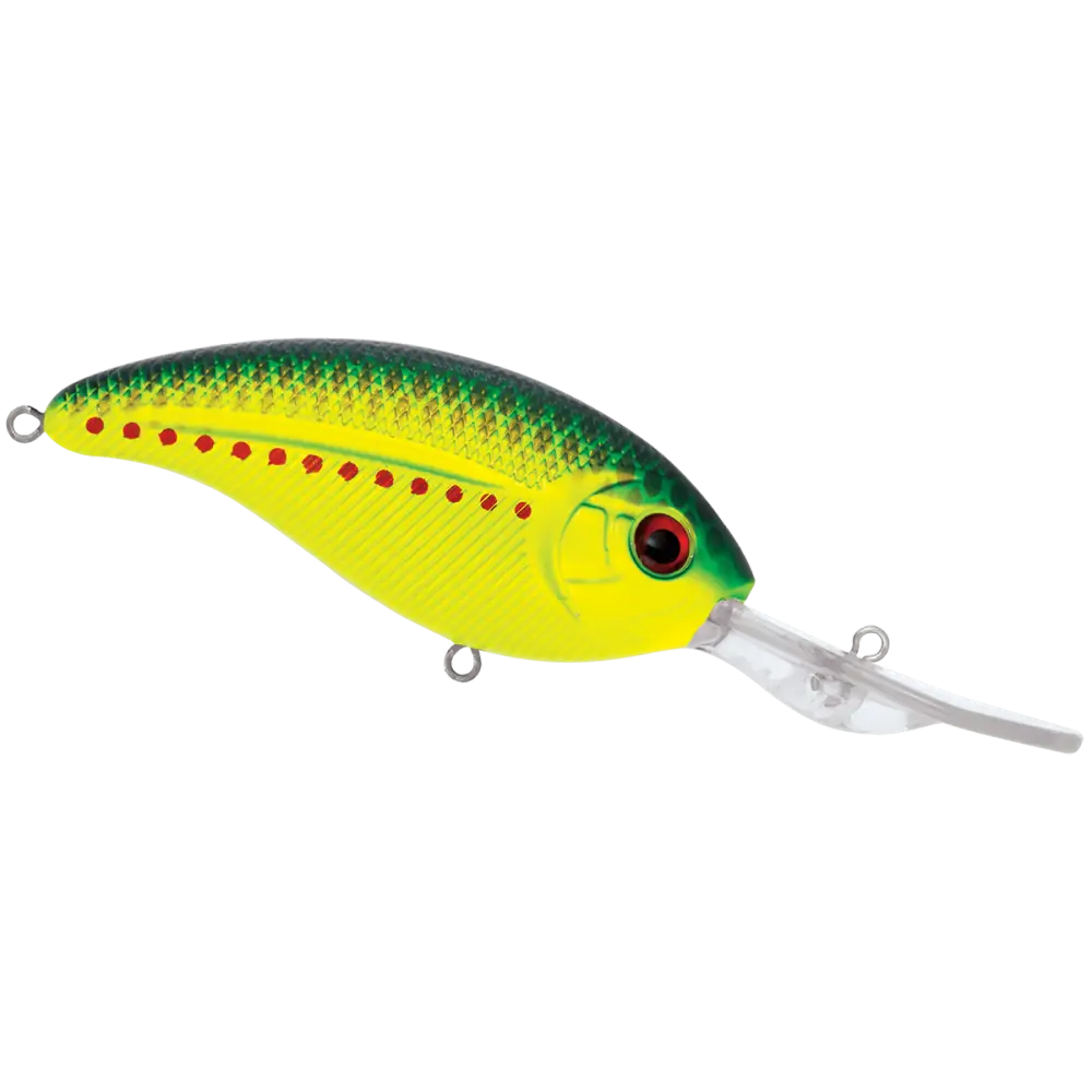 Deep Impact 18 Deep-Diving Crankbait – EBS Sound Technology (Sale) | Color: Clearwater Shad Chartreuse Matte Tiger