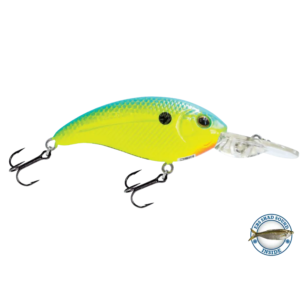 Deep Impact 6 Shallow Crankbait – EBS Sound Technology | Color: AYU Baby Bass Melon Shad Chartreuse Sunrise Clearwater