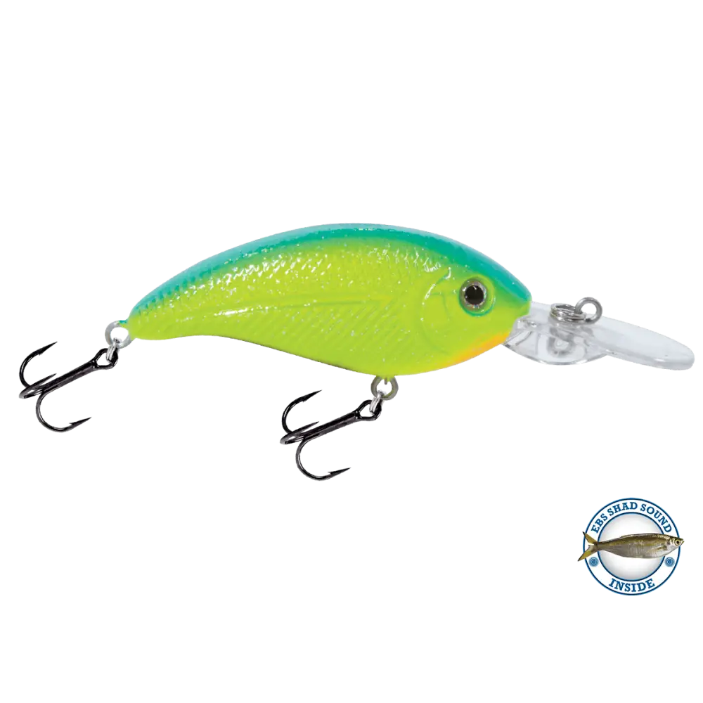 Deep Impact 6 Shallow Crankbait – EBS Sound Technology | Color: AYU Baby Bass Melon Shad Chartreuse Sunrise Clearwater