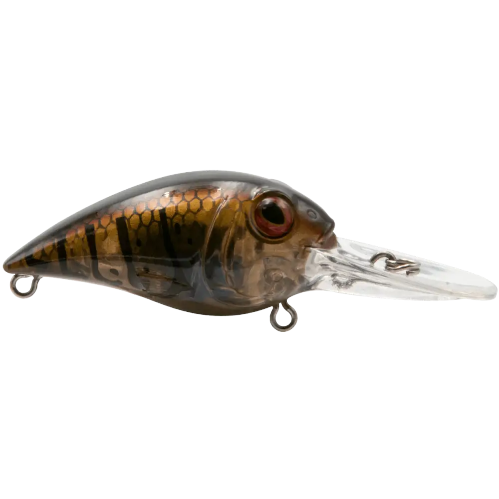 Diablo 2’’ Finesse Crankbait for Bass – EBS Sound | Hunting Action Lock-Jawed Fish | Color: Ghost Brown Craw Okie