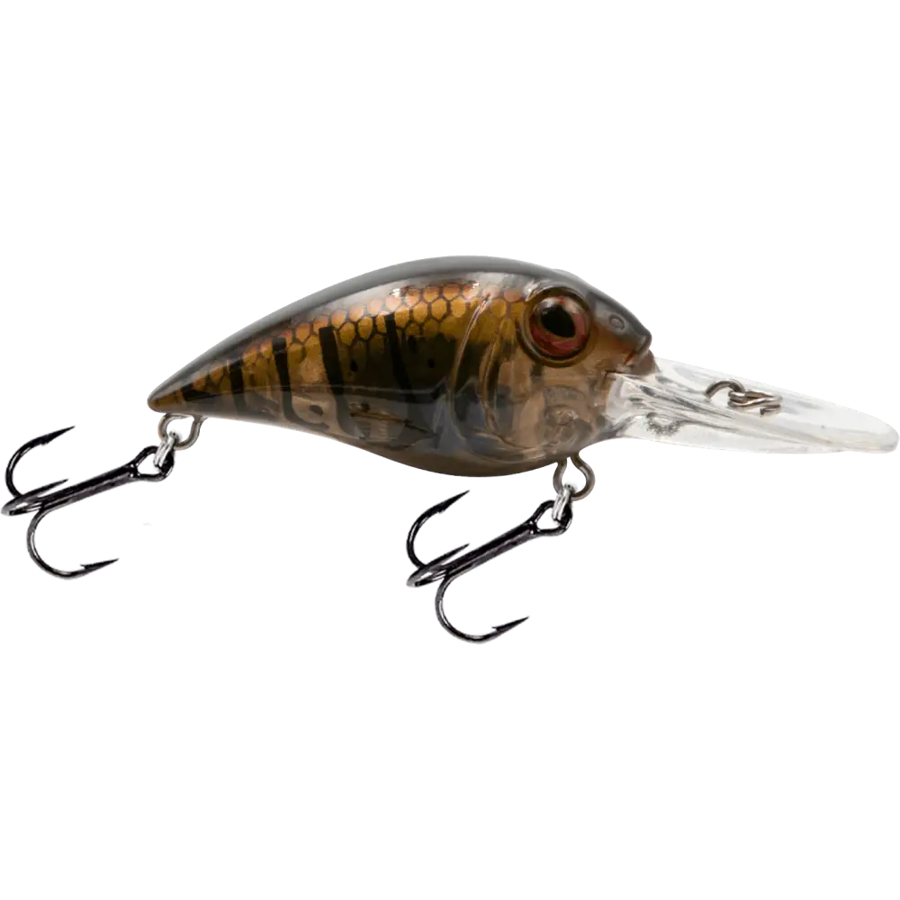 Diablo 2’’ Finesse Crankbait for Bass – EBS Sound | Hunting Action Lock-Jawed Fish | Color: Ghost Brown Craw Okie