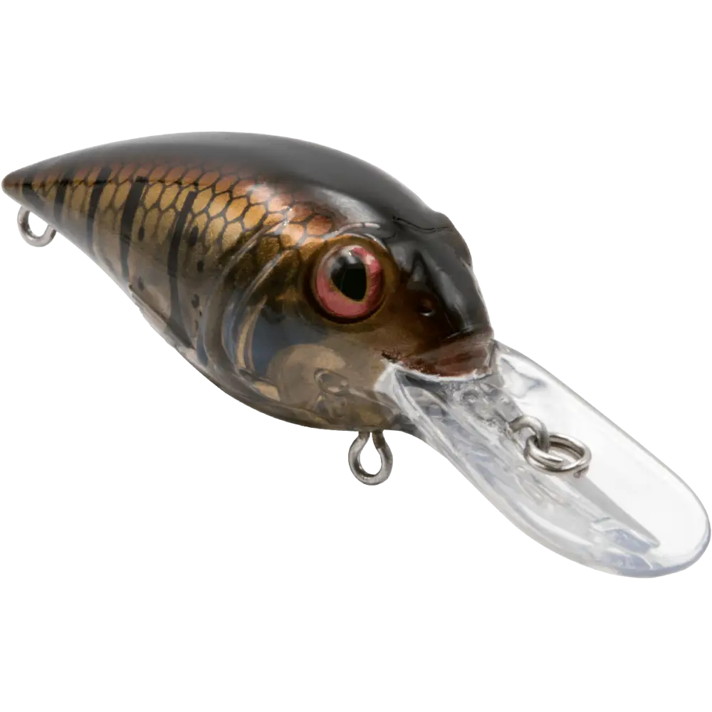 Diablo 2’’ Finesse Crankbait for Bass – EBS Sound | Hunting Action Lock-Jawed Fish | Color: Ghost Brown Craw Okie