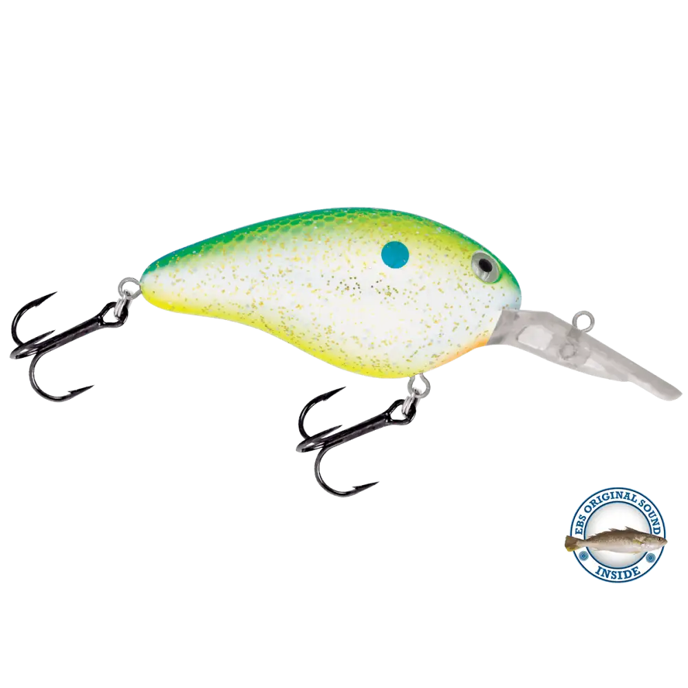 Dive Master 14 Deep-Diving Crankbait with Illuminated Eyes – EBS Sound Technology | Color: Spring Craw Chartreuse