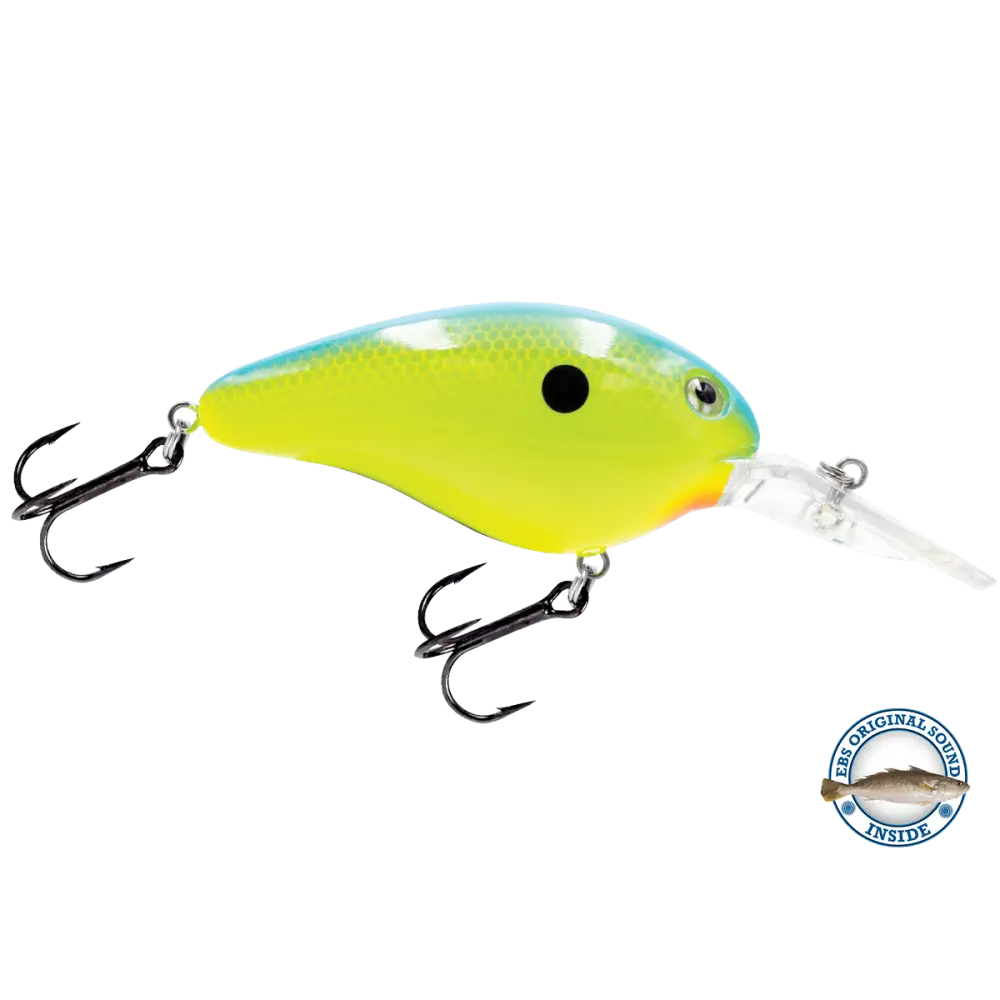 Dive Master 14 Deep-Diving Crankbait with Illuminated Eyes – EBS Sound Technology | Color: Spring Craw Chartreuse