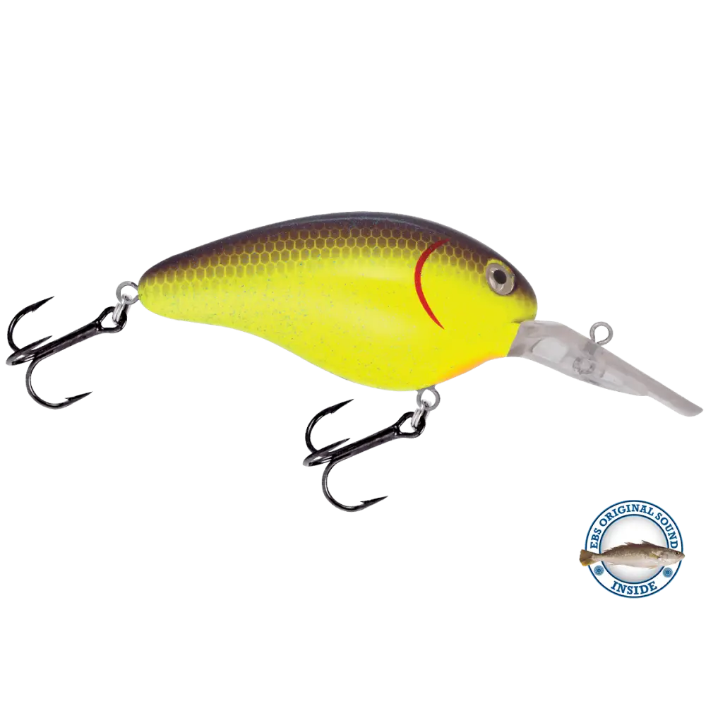 Dive Master 14 Deep-Diving Crankbait with Illuminated Eyes – EBS Sound Technology | Color: Spring Craw Chartreuse