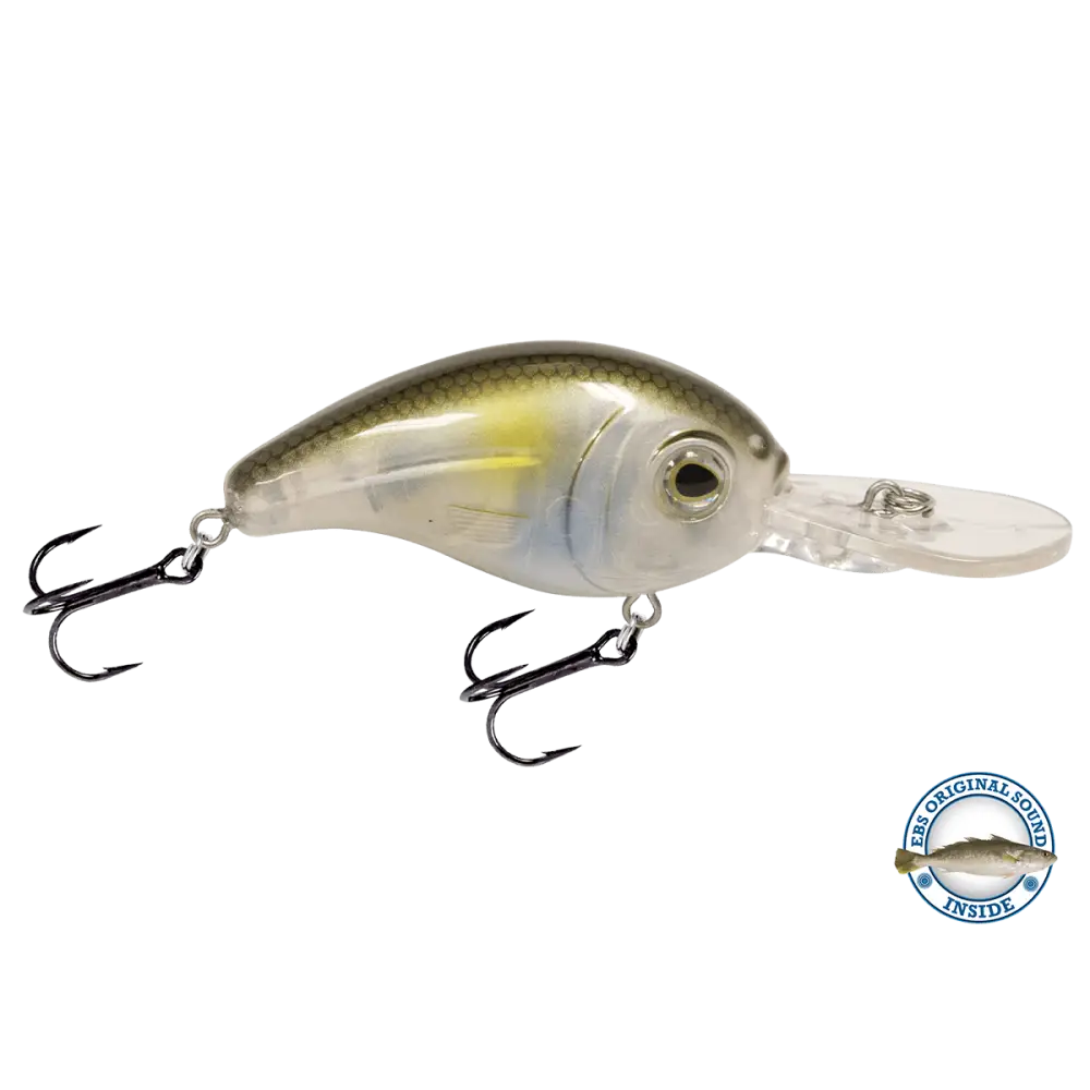 Dive Master Jr. 8 Mid-Depth Crankbait – EBS Sound Technology | Color: Baby Bass Chartreuse Shad Splatter Back Pearl