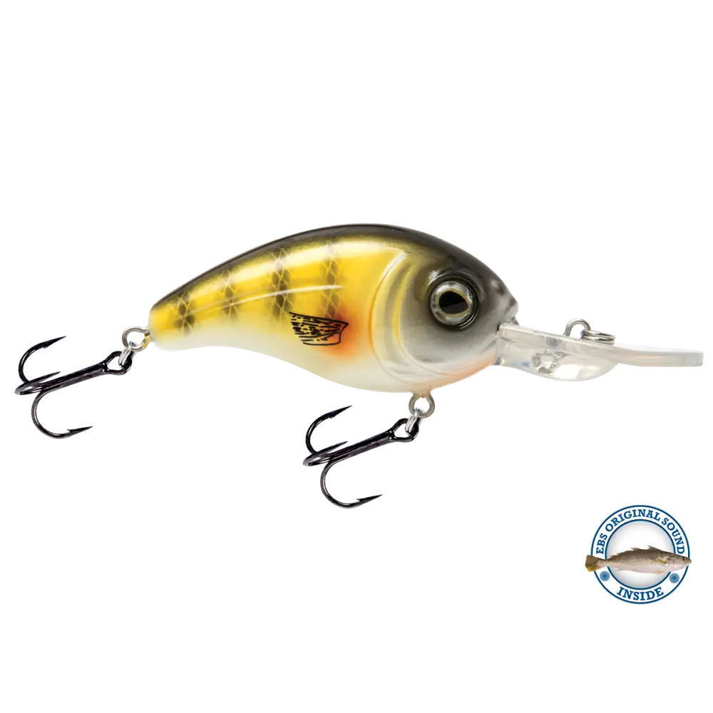 Dive Master Jr. 8 Mid-Depth Crankbait – EBS Sound Technology | Color: Baby Bass Chartreuse Shad Splatter Back Pearl