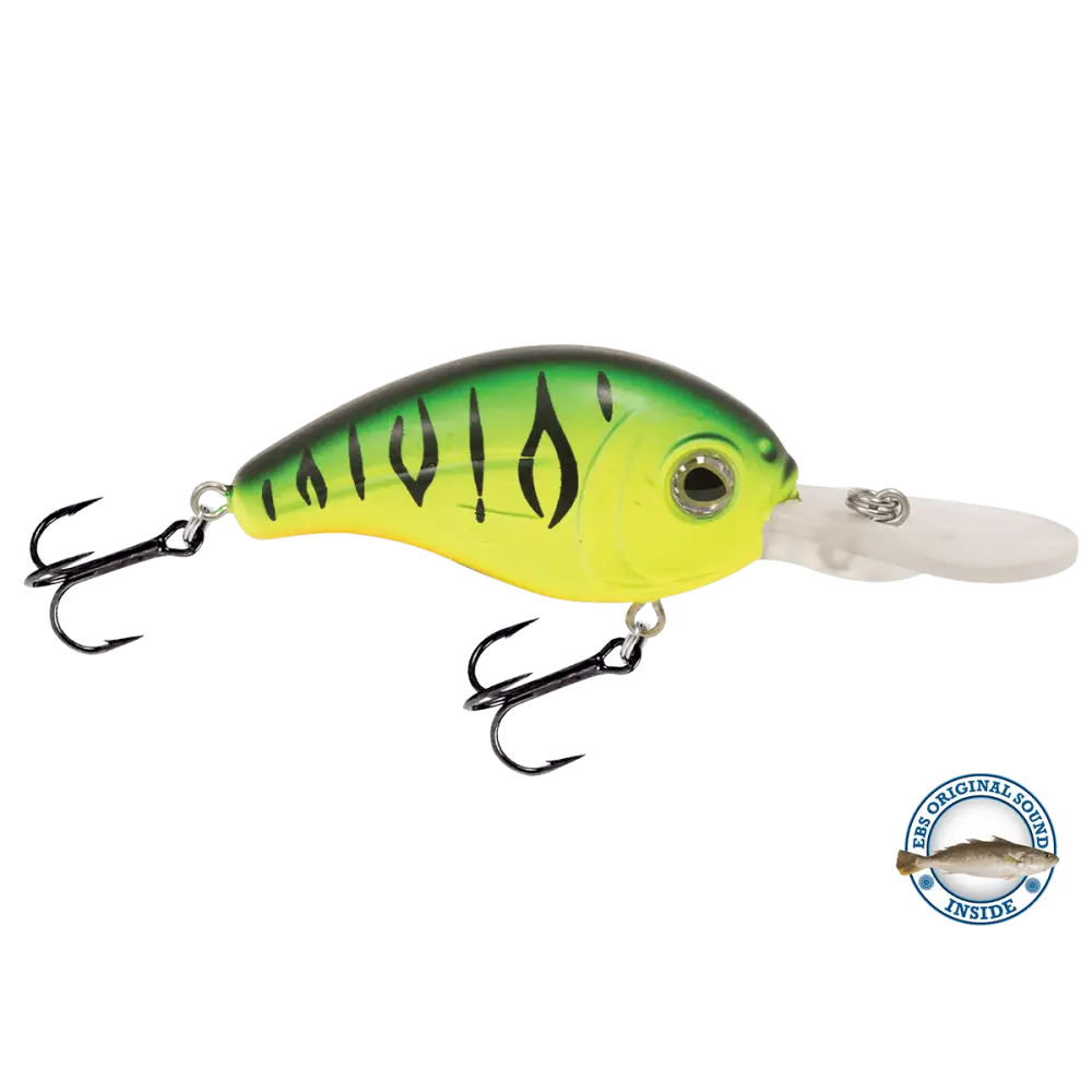 Dive Master Jr. 8 Mid-Depth Crankbait – EBS Sound Technology | Color: Baby Bass Chartreuse Shad Splatter Back Pearl