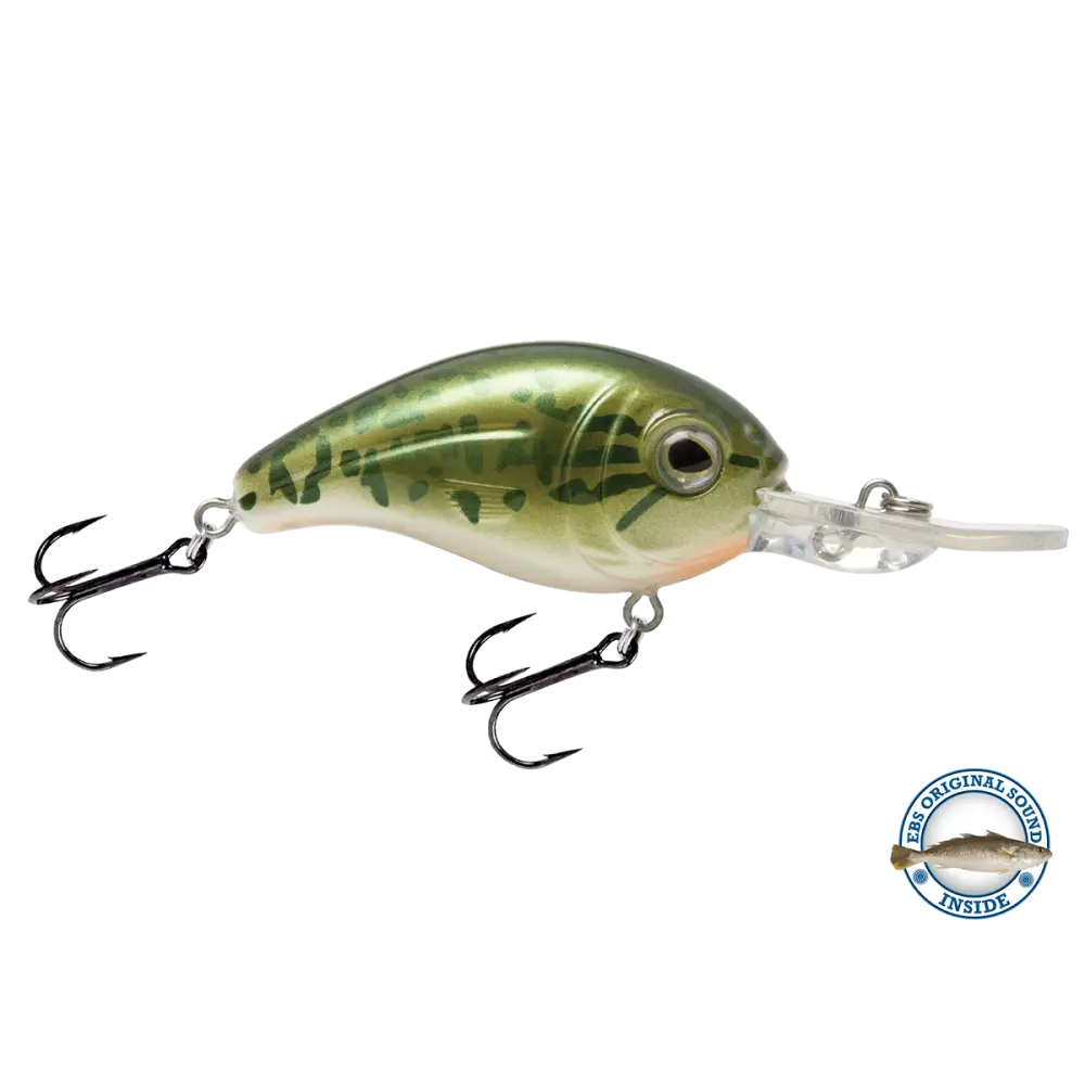 Dive Master Jr. 8 Mid-Depth Crankbait – EBS Sound Technology | Color: Baby Bass Chartreuse Shad Splatter Back Pearl