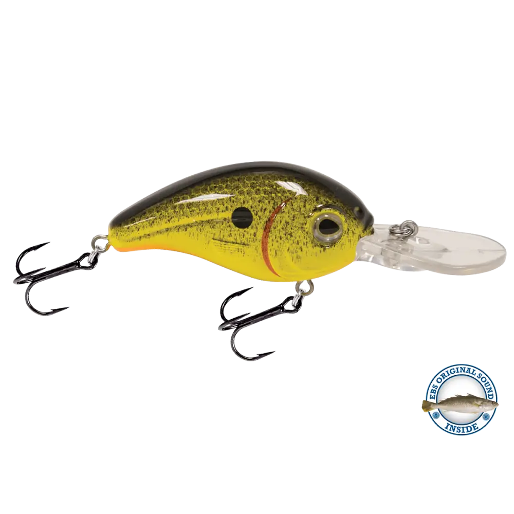 Dive Master Jr. 8 Mid-Depth Crankbait – EBS Sound Technology | Color: Baby Bass Chartreuse Shad Splatter Back Pearl
