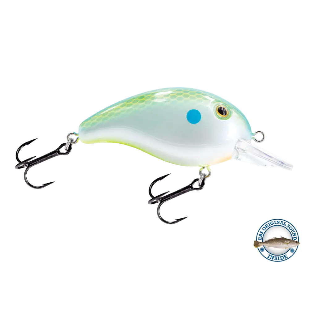 Dive Master Jr. Shallow-Diving Crankbait – EBS Sound Technology | Color: Chartreuse Splatter Shad Spring Craw Baby Bass
