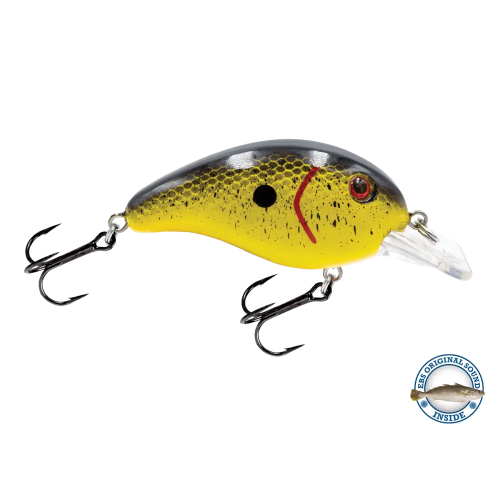 Dive Master Jr. Shallow-Diving Crankbait – EBS Sound Technology | Color: Chartreuse Splatter Shad Spring Craw Baby Bass