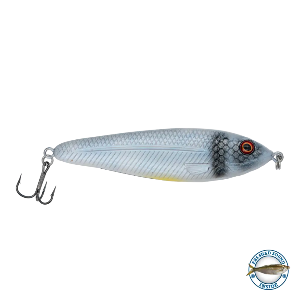 EBS Jigging Spoon – All-Season Vertical Lure with Sound Technology | Color: Chartreuse Shad Black Back Chrome Blue