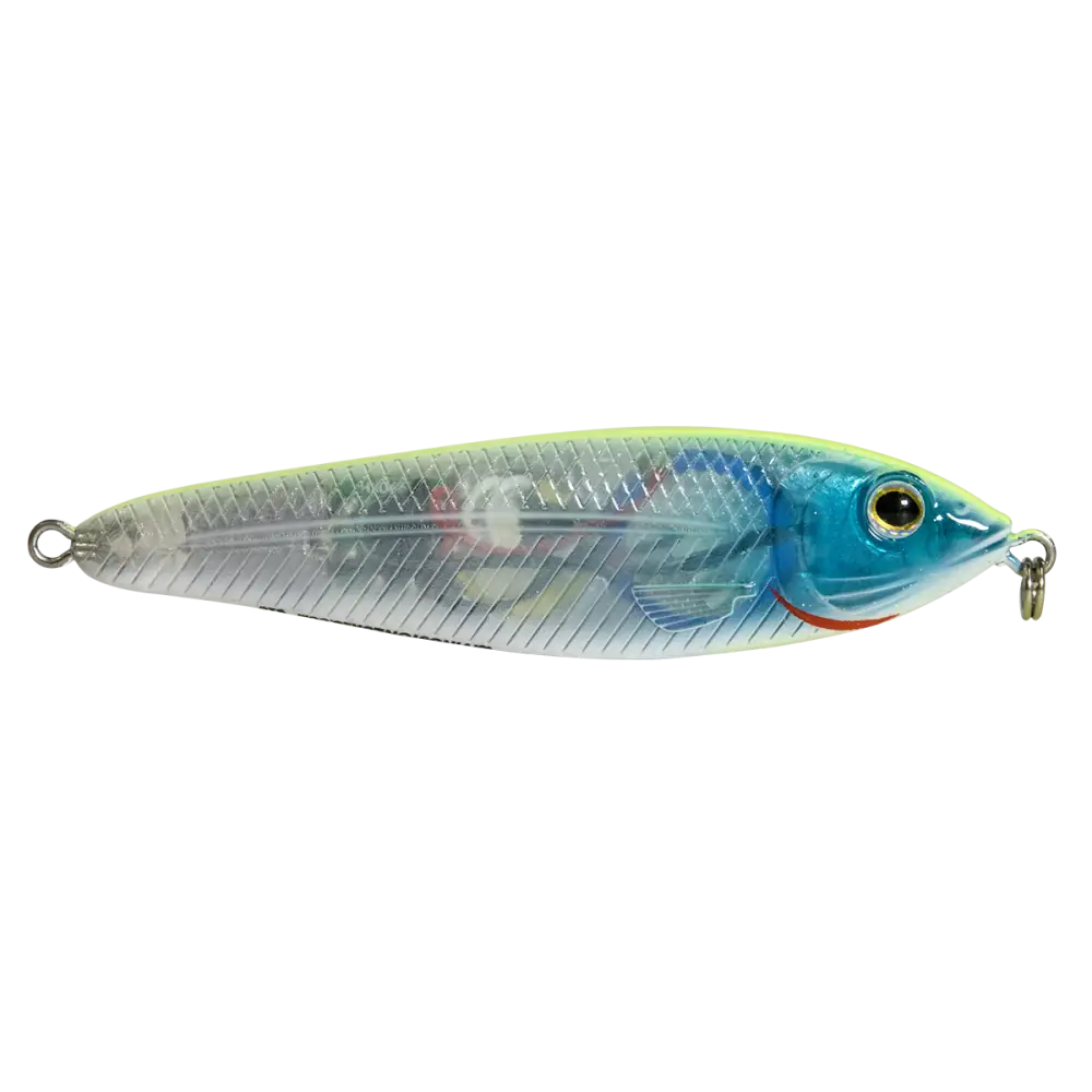 EBS Jigging Spoon – All-Season Vertical Lure with Sound Technology | Color: Chartreuse Shad Black Back Chrome Blue