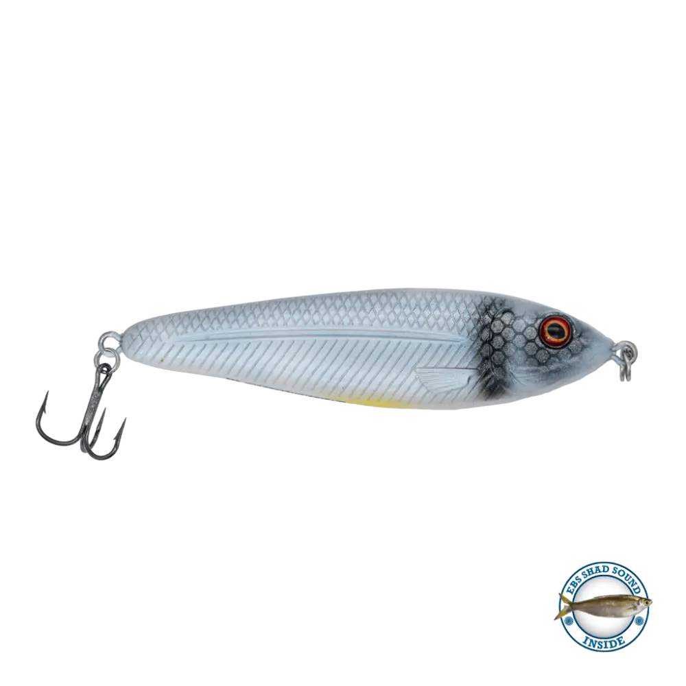 EBS Jigging Spoon – All-Season Vertical Lure with Sound Technology | Color: Chartreuse Shad Black Back Chrome Blue