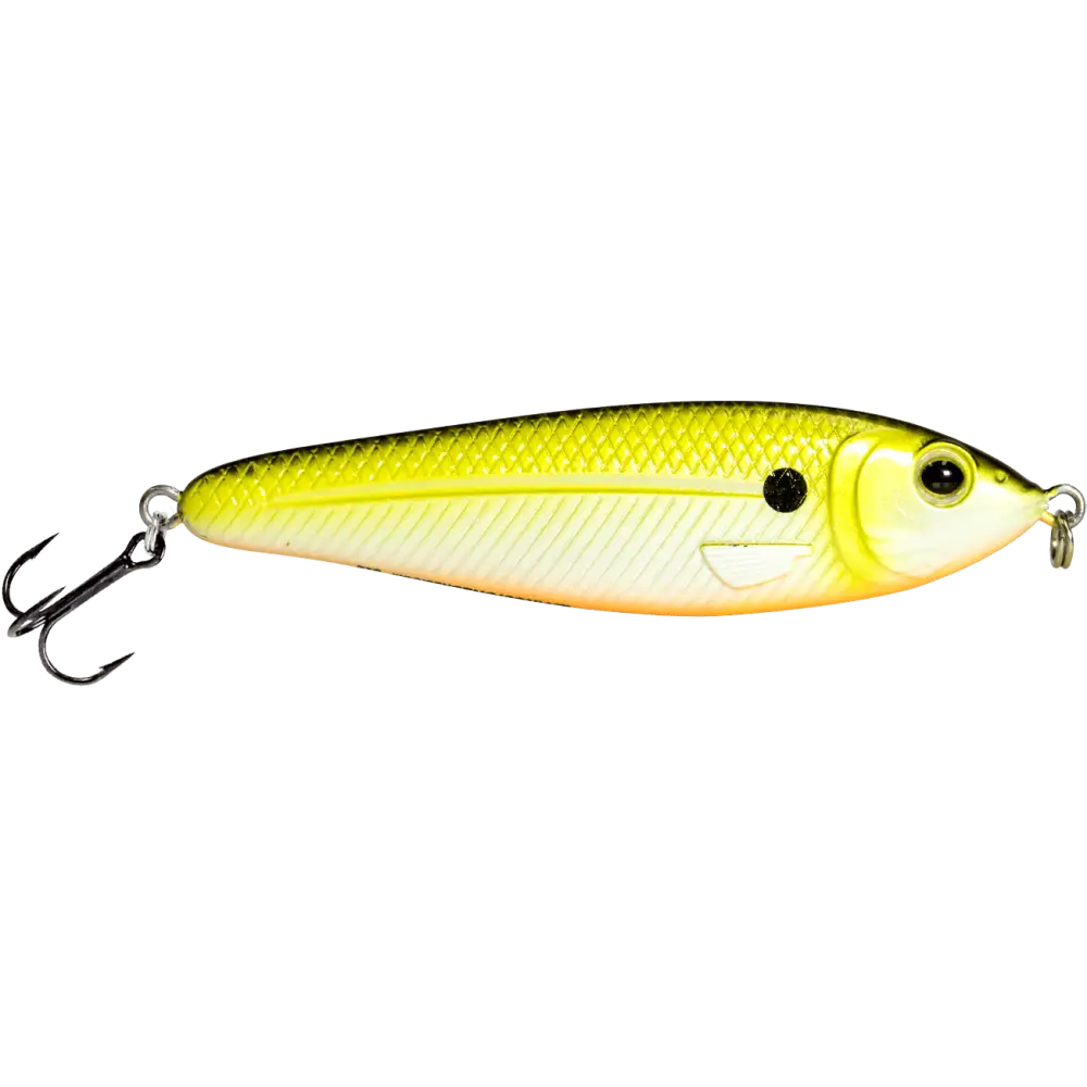 EBS Jigging Spoon – All-Season Vertical Lure with Sound Technology | Color: Chartreuse Shad Black Back Chrome Blue