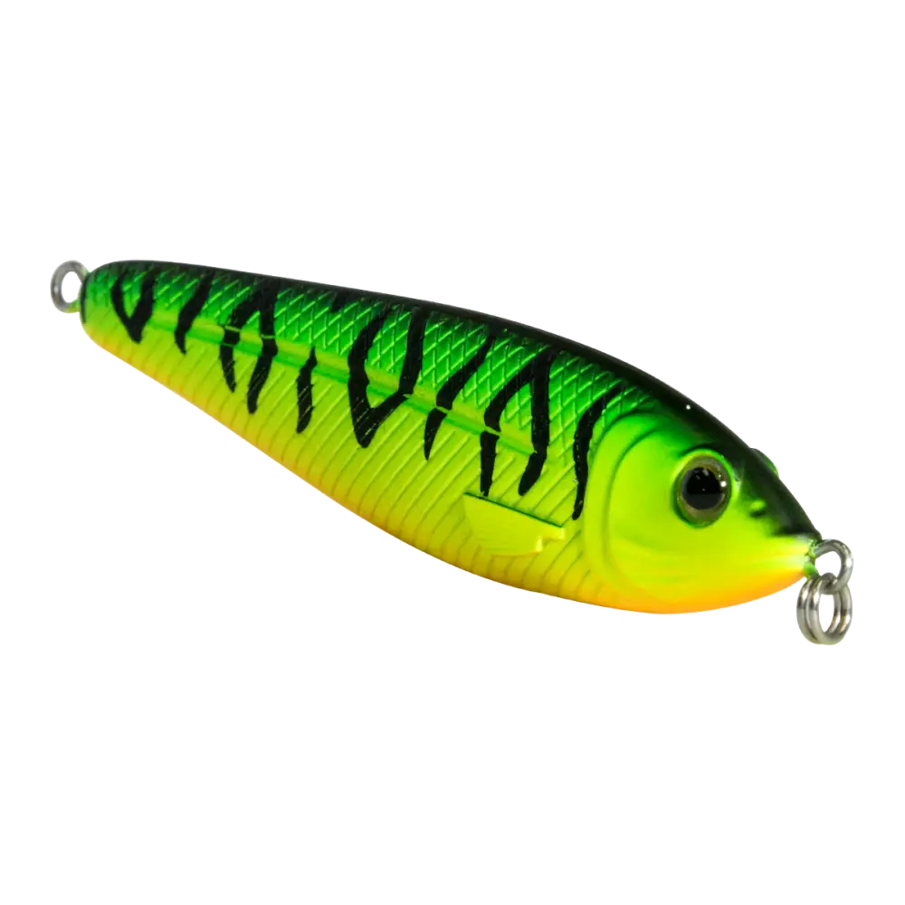 EBS Jigging Spoon – All-Season Vertical Lure with Sound Technology | Color: Chartreuse Shad Black Back Chrome Blue