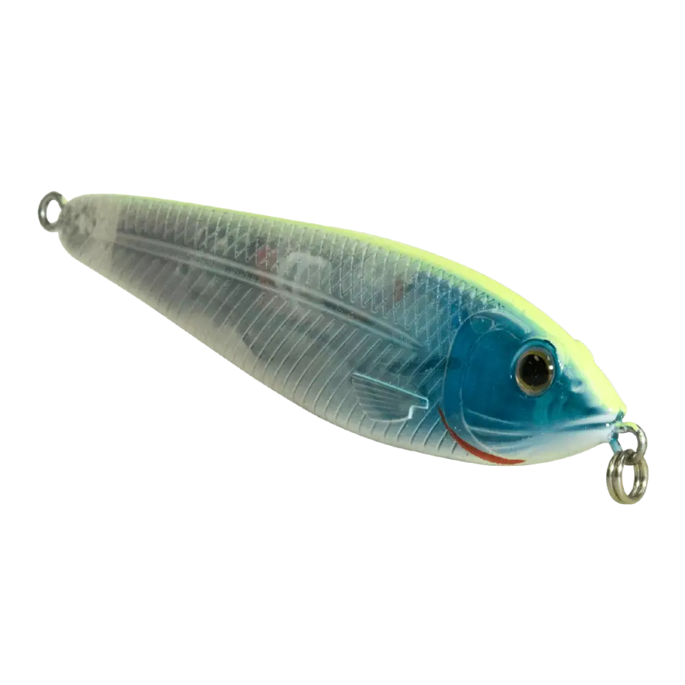 EBS Jigging Spoon – All-Season Vertical Lure with Sound Technology | Color: Chartreuse Shad Black Back Chrome Blue