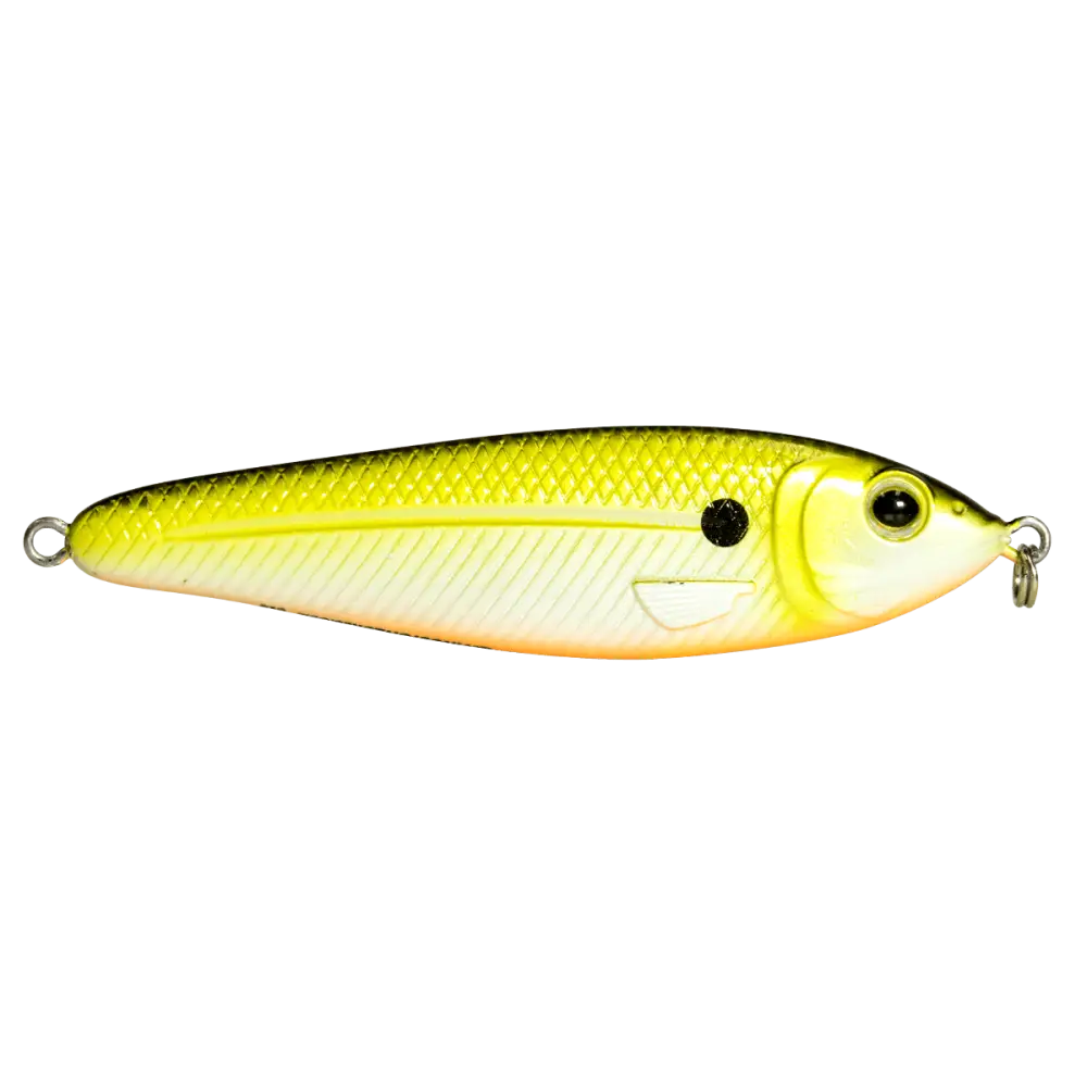 EBS Jigging Spoon – All-Season Vertical Lure with Sound Technology | Color: Chartreuse Shad Black Back Chrome Blue