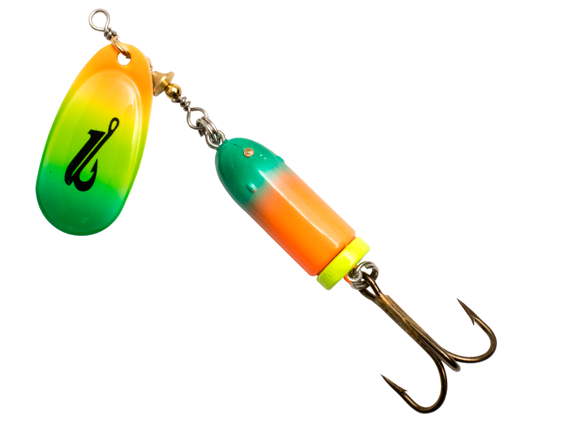 EBS Spinner 5.12’’ Inline for Musky Walleye & Striped Bass – Sound | 11 Color/Sound Combos | Color Sound: Hot Pink