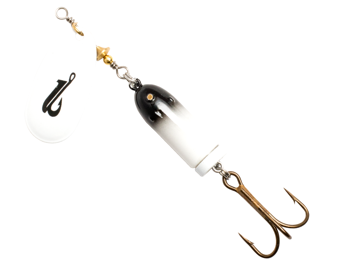 EBS Spinner 5.12’’ Inline for Musky Walleye & Striped Bass – Sound | 11 Color/Sound Combos | Color Sound: Hot Pink