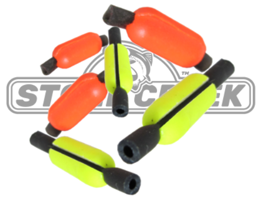EZ-Indicators / Rubber Tubing | Style: Teardrop Cylinder | Color: Orange White Yellow - Fishing Bite Indicators