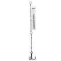 Fish Daddy Jig-Flare Dropper Spoon, White LED VMC Treble Hook Ice Fishing | Color: