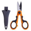 Fishing Scissors – 420 Stainless Steel with Tungsten Carbide Cutters & Rubber Handle (Orange) | Color: Orange - Fly