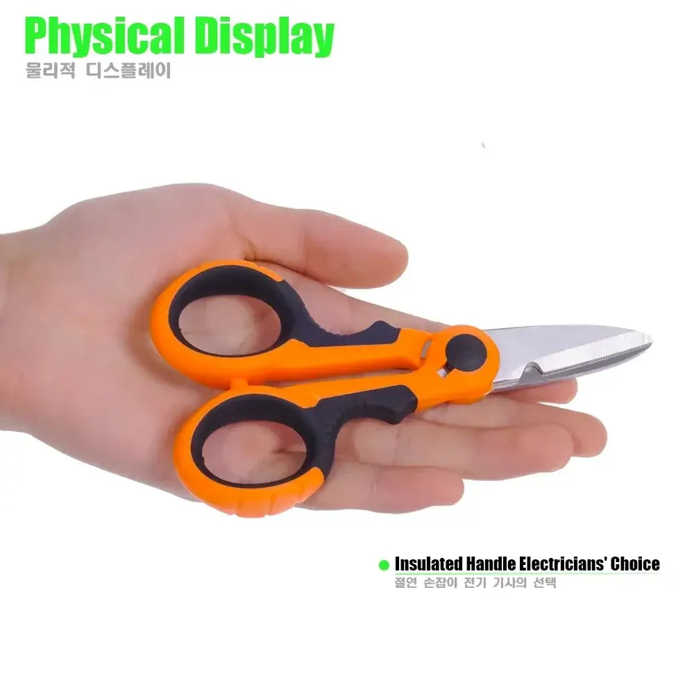 Fishing Scissors – 420 Stainless Steel with Tungsten Carbide Cutters & Rubber Handle (Orange) | Color: Orange - Fly