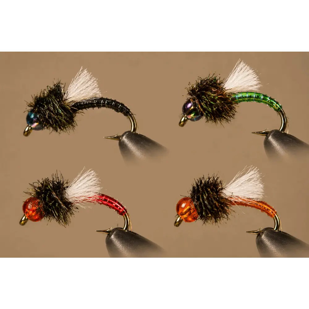 Flash Midges | Color: Black Copper Pearl Red | Size: 18 20 22 - Artificial Fishing Flies