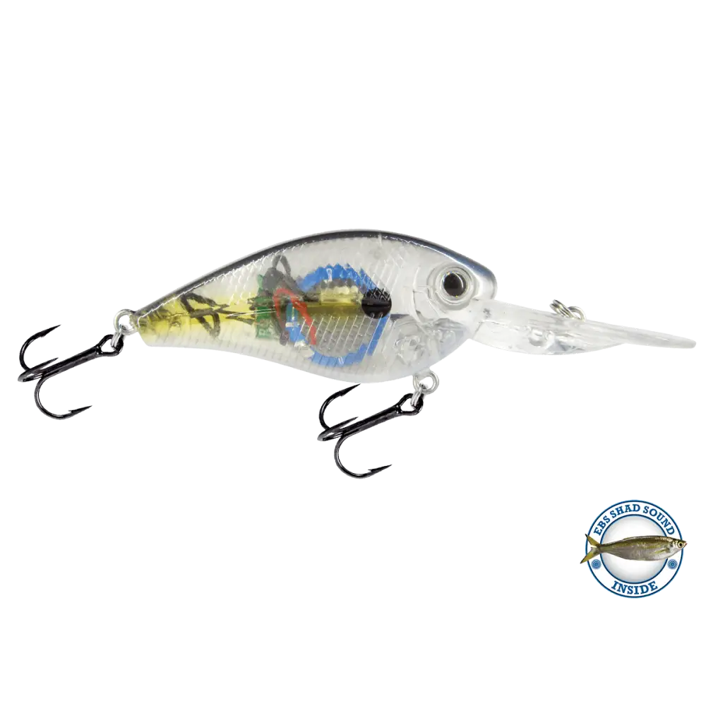 FlatMaster Flat-Sided Crankbait for Cold Water Bass & Walleye – EBS Sound Technology | Color: Chartreuse Shad