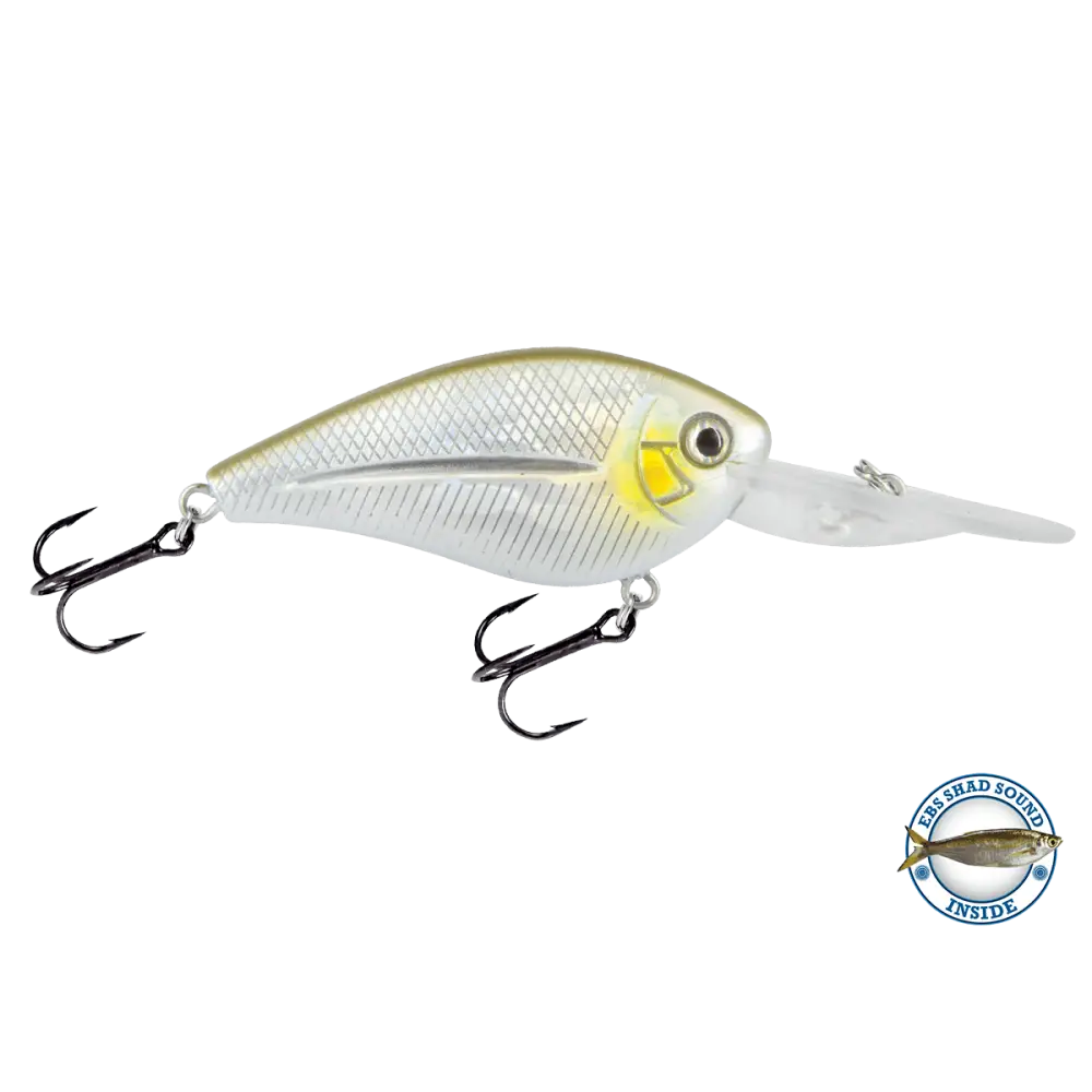 FlatMaster Flat-Sided Crankbait for Cold Water Bass & Walleye – EBS Sound Technology | Color: Chartreuse Shad
