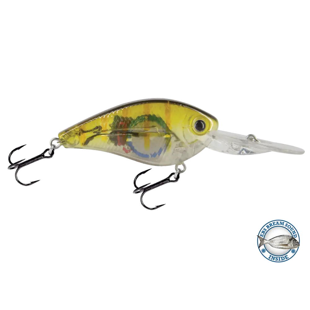 FlatMaster Flat-Sided Crankbait for Cold Water Bass & Walleye – EBS Sound Technology | Color: Chartreuse Shad