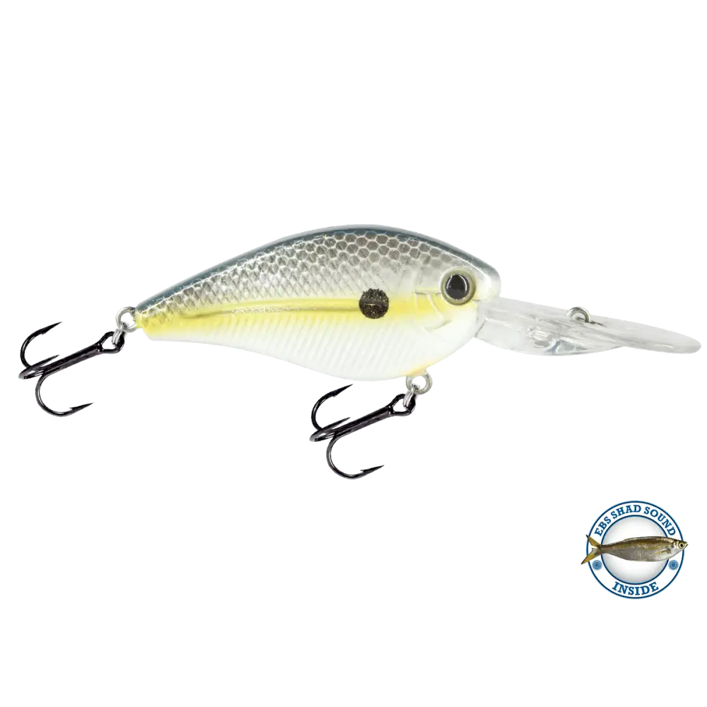 FlatMaster Flat-Sided Crankbait for Cold Water Bass & Walleye – EBS Sound Technology | Color: Chartreuse Shad