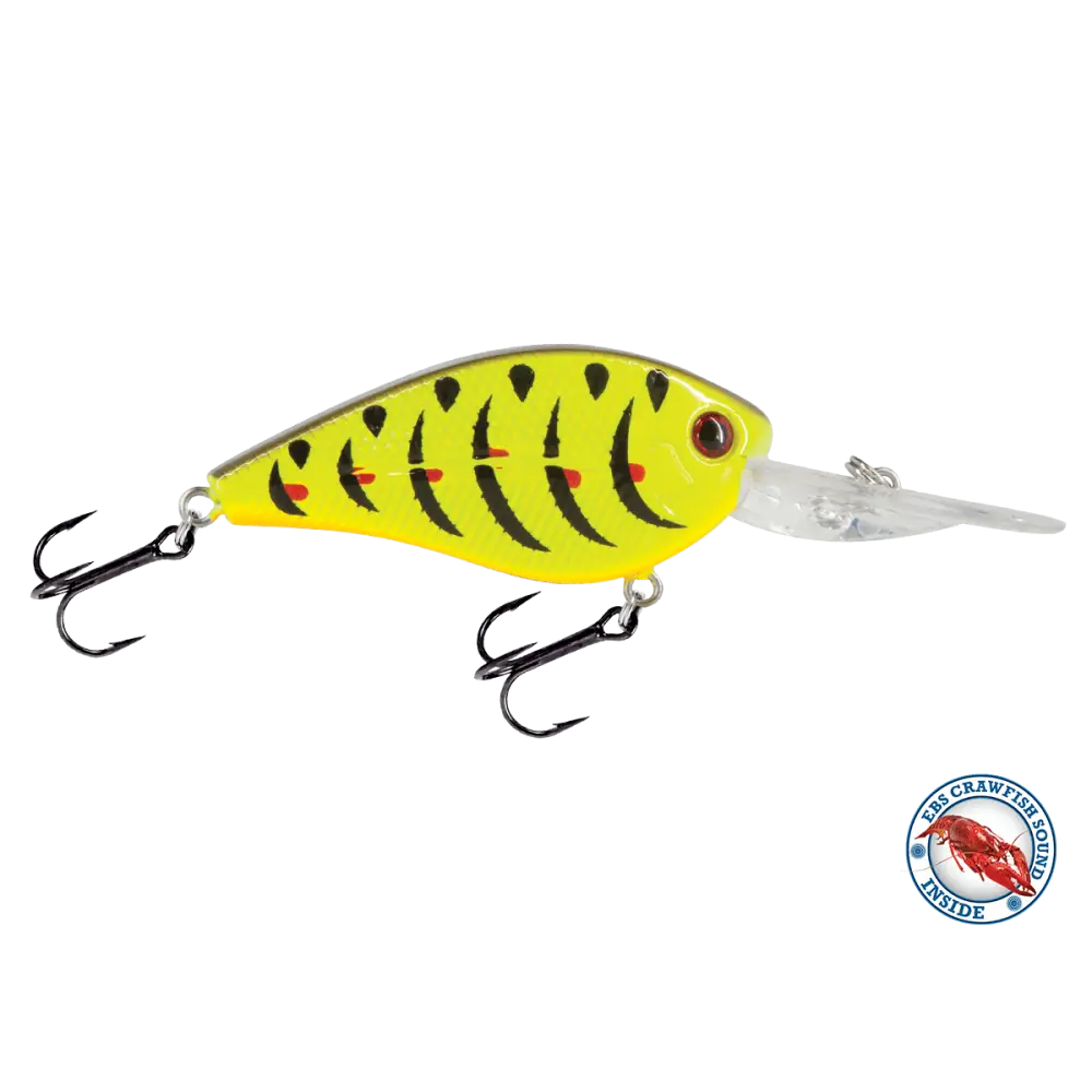 FlatMaster Flat-Sided Crankbait for Cold Water Bass & Walleye – EBS Sound Technology | Color: Chartreuse Shad