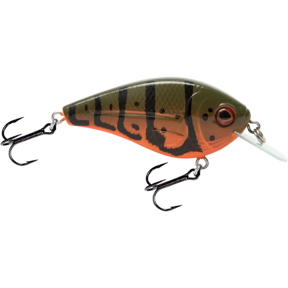 FlatMaster SQ Square Bill Crankbait for Bass – EBS Sound Technology | Color: Okie Craw Guntersville Spring Brown