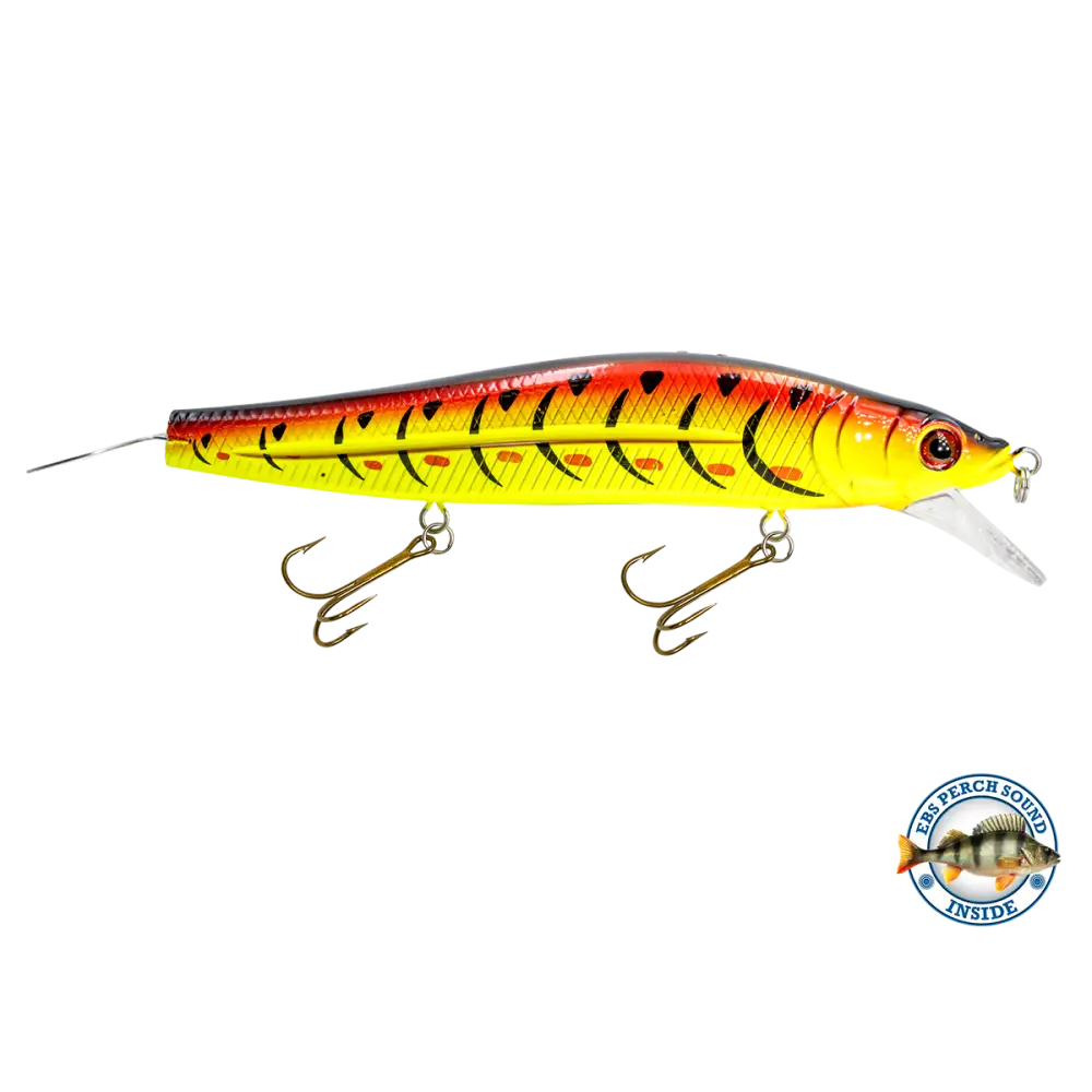 Flipper 10’’ Dive & Rise Jerkbait / Crankbait / Trolling Lure – EBS Sound + Rattles | Color Sound: Blue Pearl / Minnow