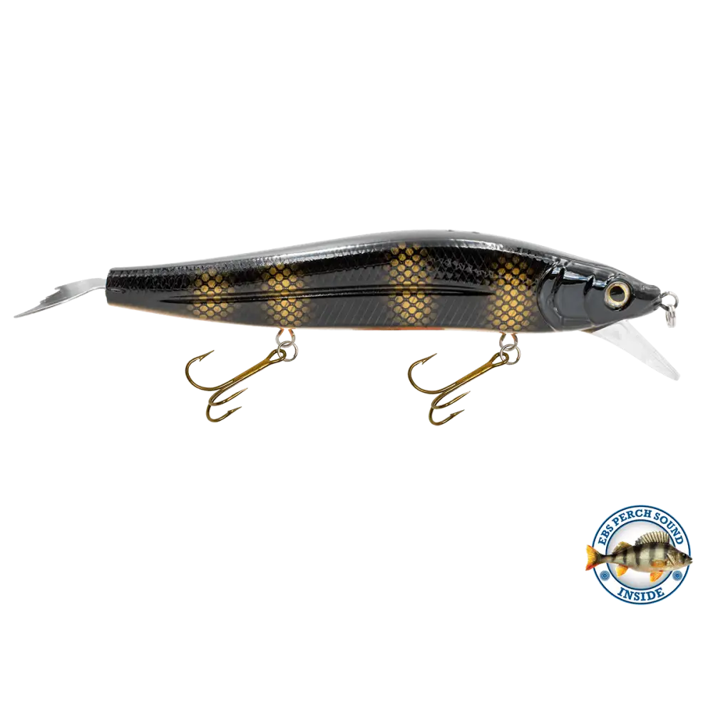 Flipper Slow Rise 125G Jerkbait 10’’ – Dive & with Crankbait Lip EBS Sound | Color Sound: Blue Shiner / Perch Lucky