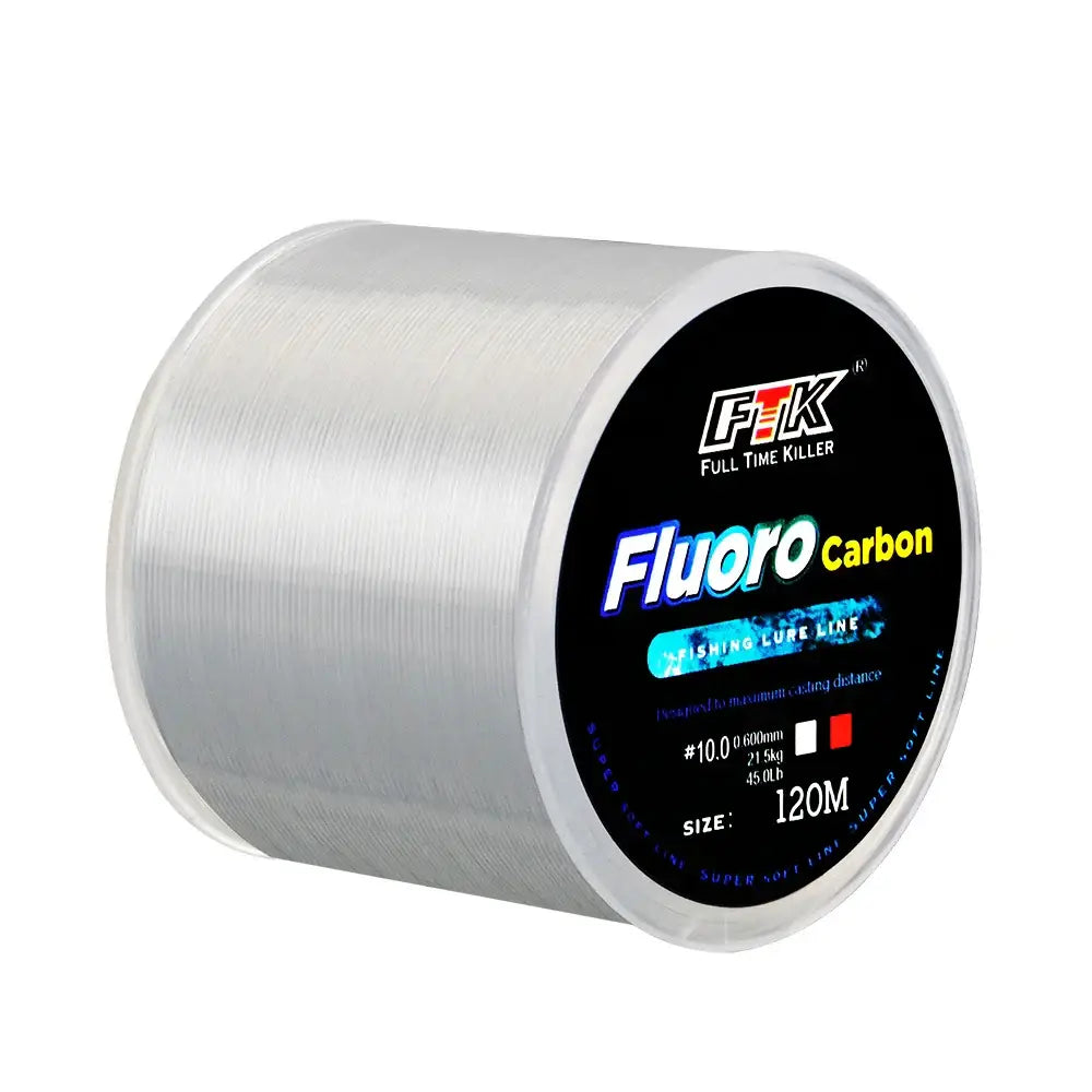 Fluorocarbon Coated Fishing Line – 120m (4–45 lb 0.14–0.60mm) | Color: white | Number: 0.20mm-7.15LB 0.60mm-45LB