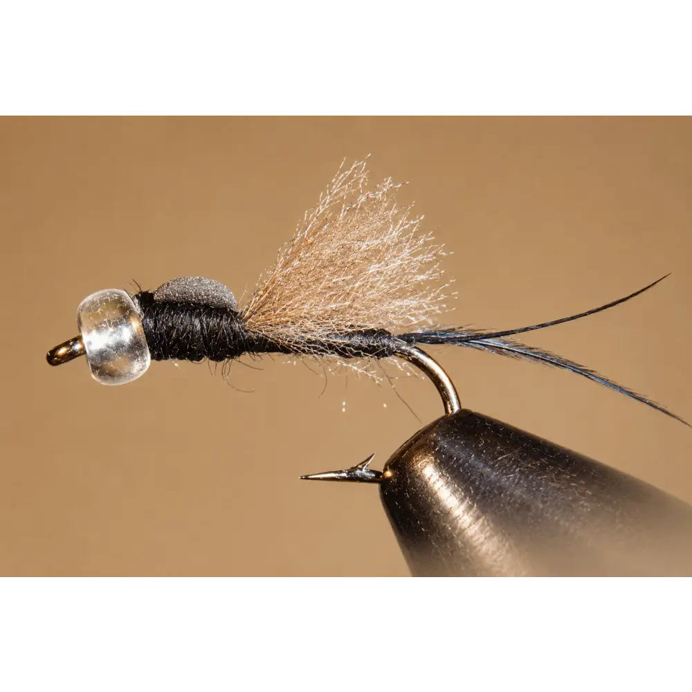 Foam Top RS2™ | Color: Black Grey Tan | Size: 16 18 20 22 - 3 Pack - Artificial Fishing Flies