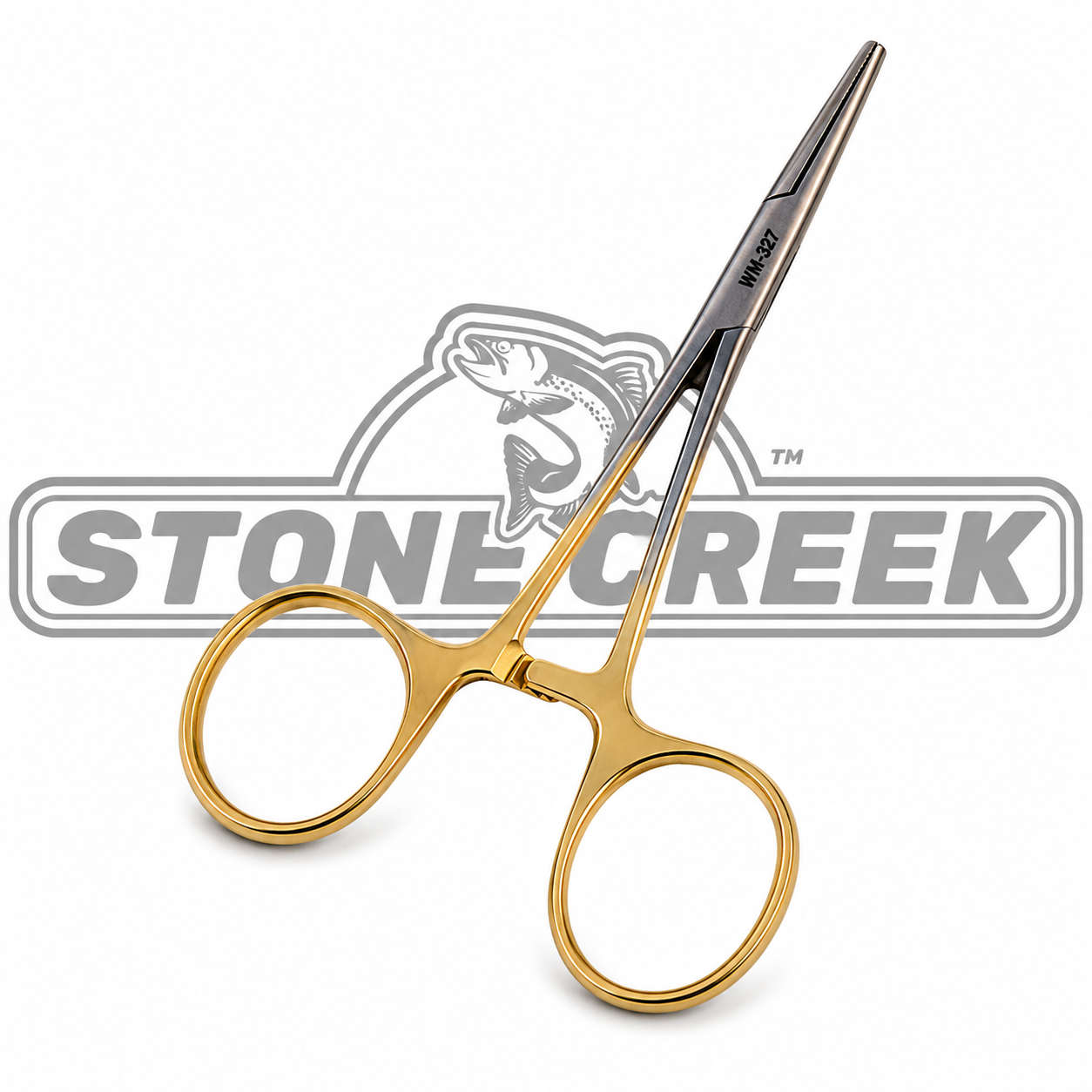 Forceps - Large Loop - 5.5’’ | Color: Black Gold Matte | Jaw Shape: Curved Straight - Fishing Hook Removal Tools