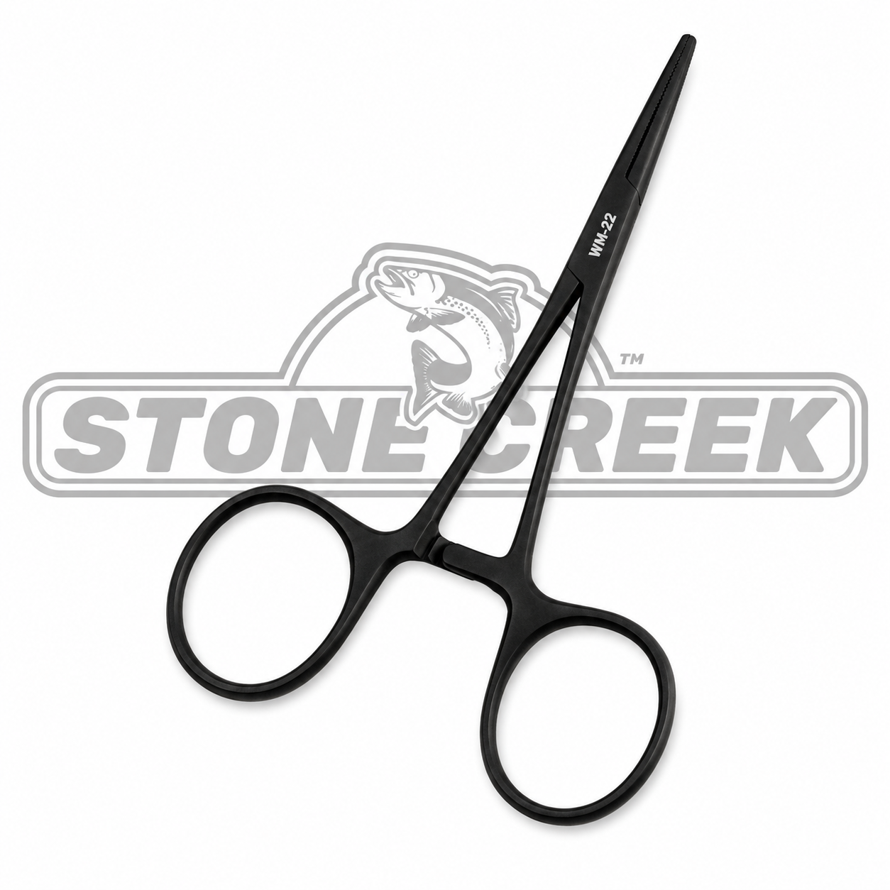 Forceps - Large Loop - 5.5’’ | Color: Black Gold Matte | Jaw Shape: Curved Straight - Fishing Hook Removal Tools