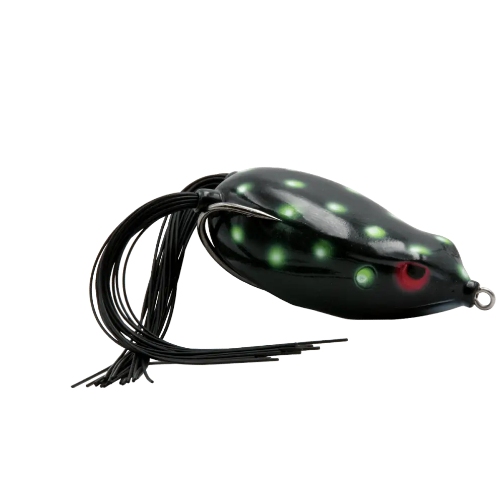 Freddy B 2.8’’ Hollow Body Frog Lure for Bass – EBS Sound | First with Real Sounds | Color: Yellow Black White Green