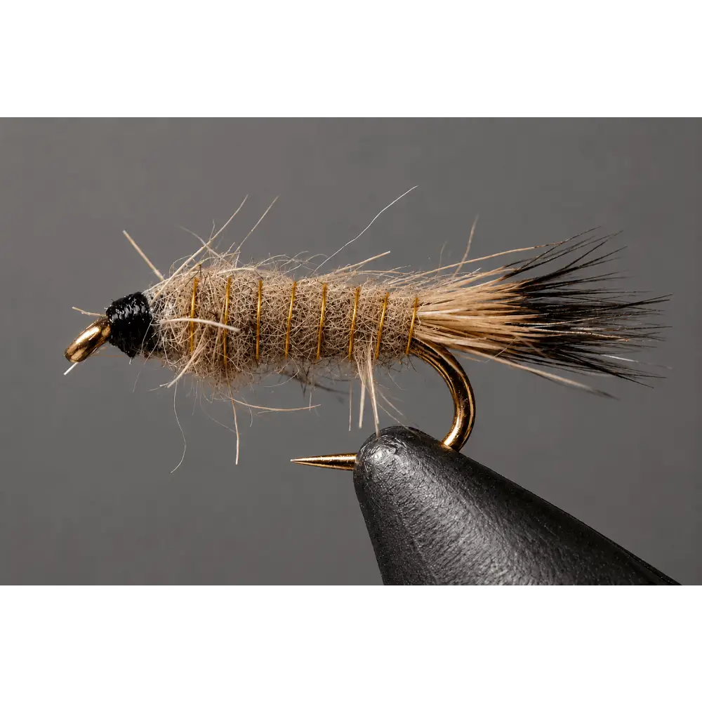 Gold Rib Hare’s Ear Nymph – Standard Flashback & Olive | Style: | Size: 08 10 12 14 16 18 20 - 3 Pack - Artificial