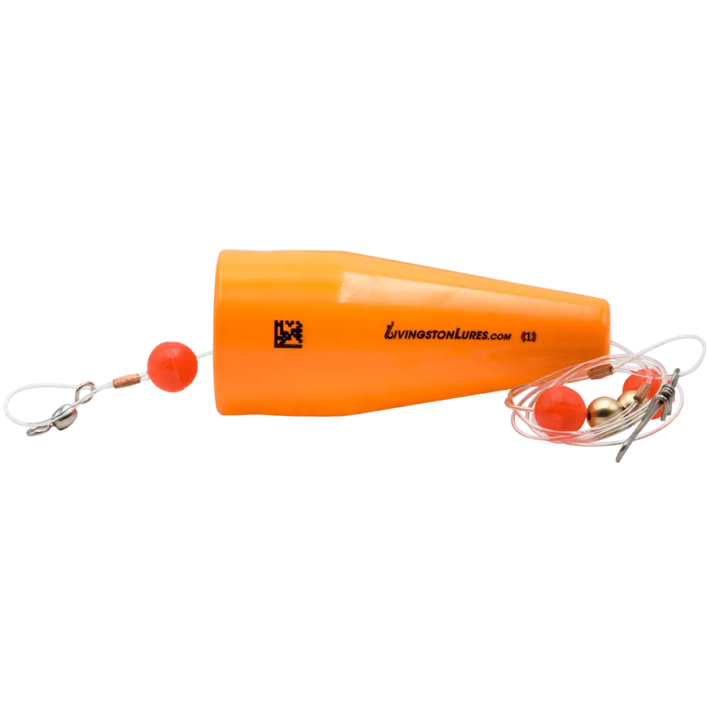 Grand Slam Popper 3’’ Topwater Fishing Float | Color: White Red Top Bright Orange Pink Charreuse Head Black Body
