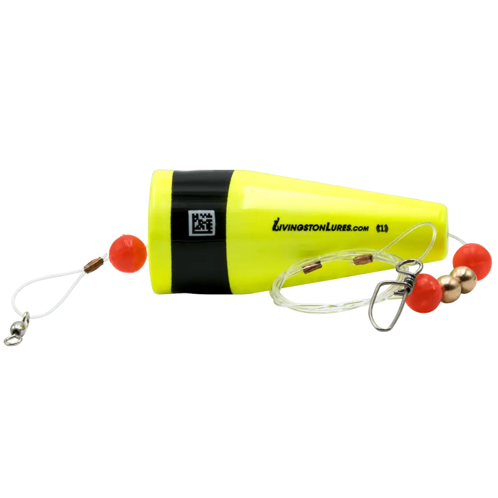 Grand Slam Popper 3’’ Topwater Fishing Float | Color: White Red Top Bright Orange Pink Charreuse Head Black Body