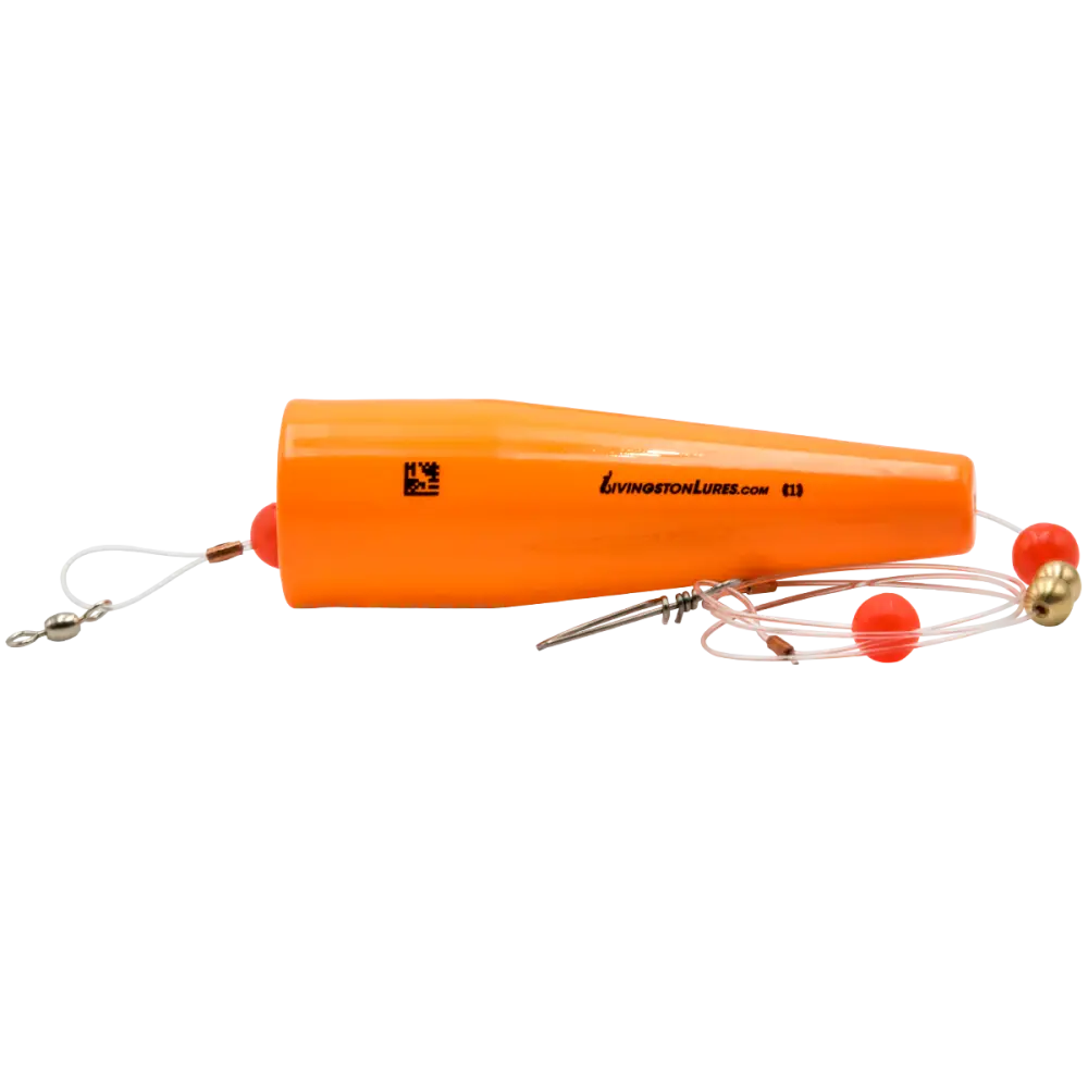 Grand Slam Popper 4’’ Topwater Fishing Float | Color: Bright Pink White Red Top Orange Charreuse Head Black Body