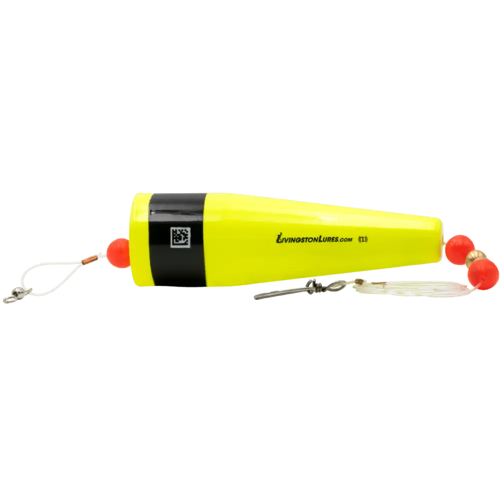 Grand Slam Popper 4’’ Topwater Fishing Float | Color: Bright Pink White Red Top Orange Charreuse Head Black Body