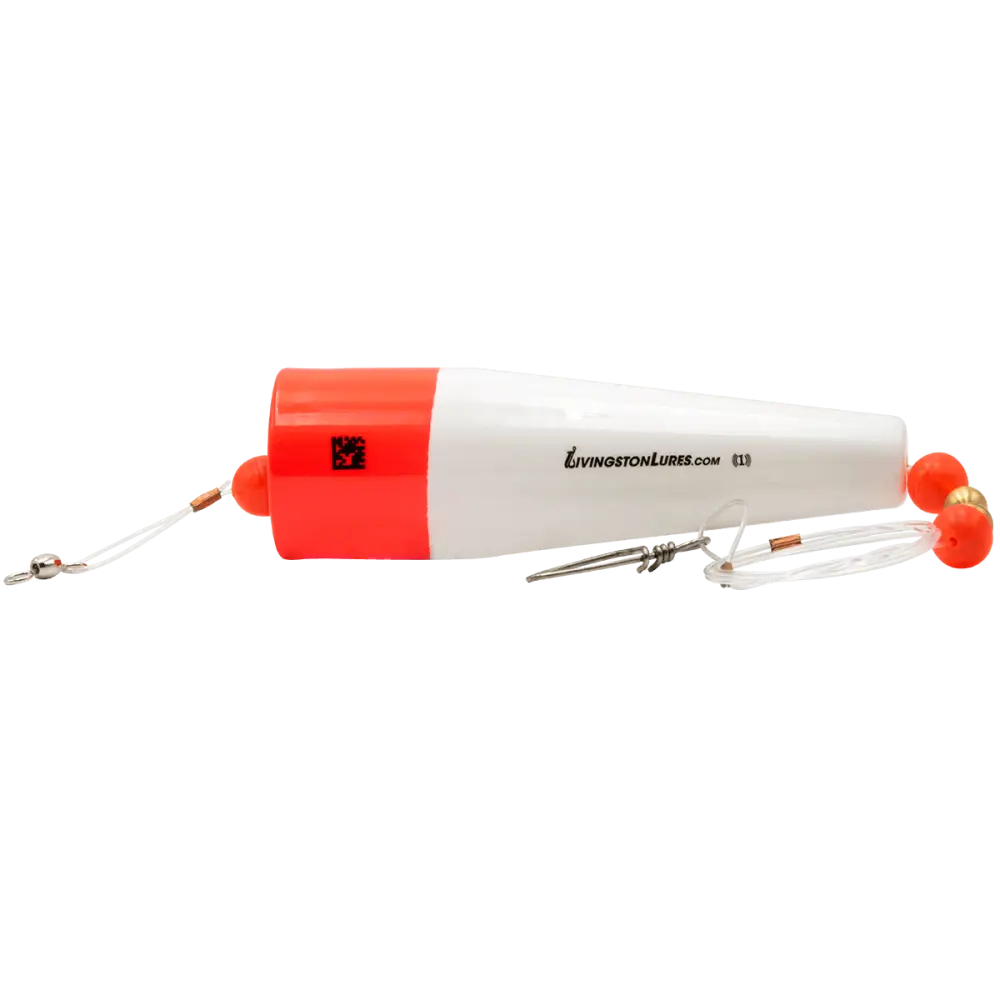 Grand Slam Popper 4’’ Topwater Fishing Float | Color: Bright Pink White Red Top Orange Charreuse Head Black Body